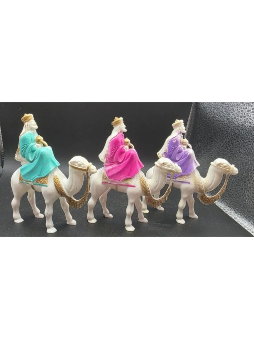 Vintage MCM Bradford Plastic Three Wiseman Christmas Figurines